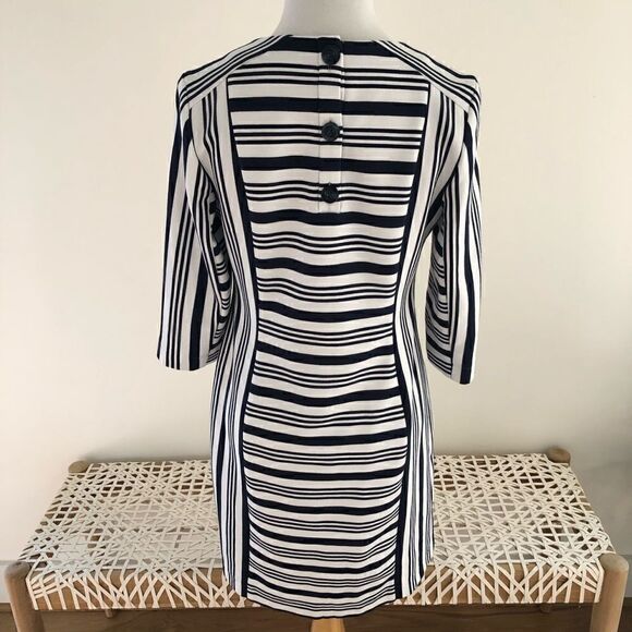 Banana Republic Navy and White Striped Dre… - Picture 4 of 5
